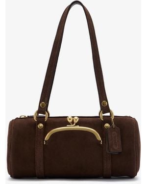 COACH Kisslock Barrel 28 Bag - White