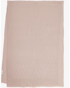 Fendi Ff Stole Scarf - Natural