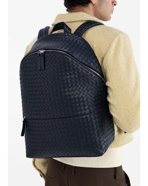 Bottega Veneta Intrecciato Backpack - Blue