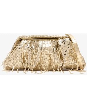 THEMOIRÈ Athena Fringe Pochette Clutch - Natural