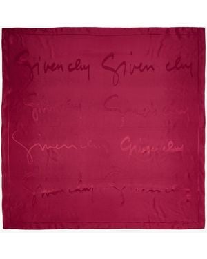 Givenchy Logo Signature Square Scarf - Red