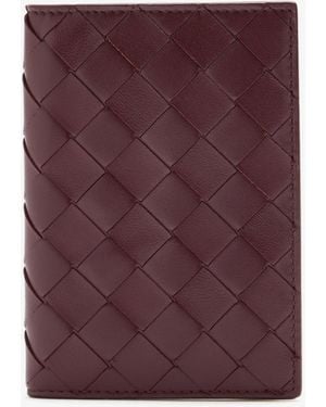 Bottega Veneta Intrecciato Passport Case - Purple