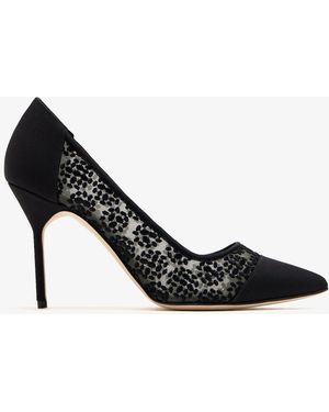 Manolo Blahnik Capcour 90 Pumps - Black