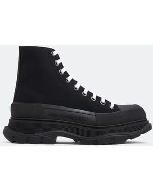 McQueen H.Boot.Fabr.S.Rubbe. Ol.Sc.Can - Black
