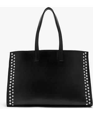 GIMAGUAS Leather Maxi Shopper Bag - Black
