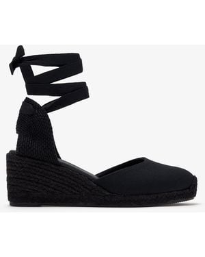 Luna Carmen Wedge Espadrilles - Black