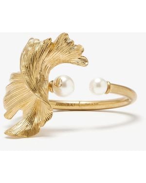 Jimmy Choo Wave Cuff Bracelet - White