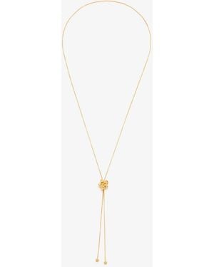 Bottega Veneta Knot Sliding Necklace - White