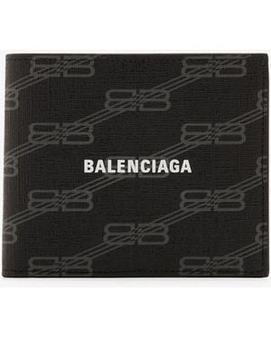 Balenciaga Cash Square Folded Wallet - Black