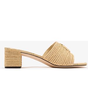 Tory Burch Eleanor Raffia Sandals - White