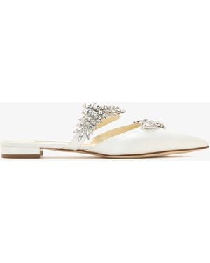 Manolo Blahnik Lurum Mules - White