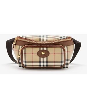 Burberry Check Belt Bag - White