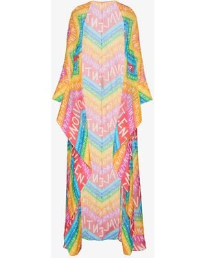 Valentino Garavani Chevron 24 Muslin Cape - White