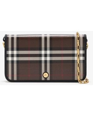 Burberry Chain Chain Wallet - Gray