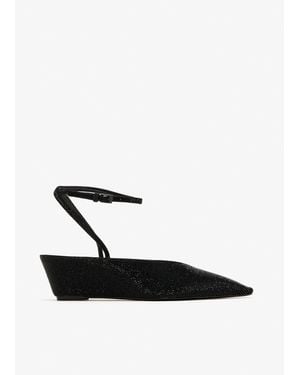 Tory Burch Pavé Wedge Pumps - White