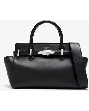 Jimmy Choo Diamond Belted Small Top Handle Bag - Black