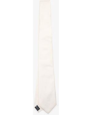 Dolce & Gabbana Sicilia Silk Tie - White