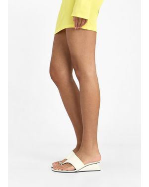 Tory Burch Pierced Wedge Sandals - White