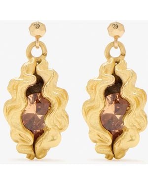 Oceanus Panopea Earrings - Metallic