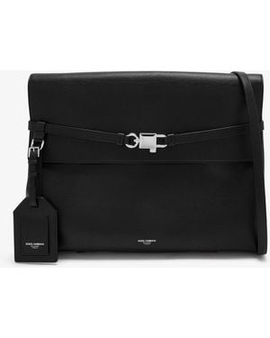 Dolce & Gabbana Lock Calfskin Pouch - Black