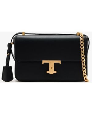 Tod's T Timeless Mini Flap Bag - Black