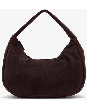 St. Agni Suede Large Bon Bon Bag - Brown