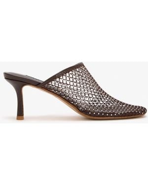 Senso Pam 70 Crystal-Embellished Mules - White