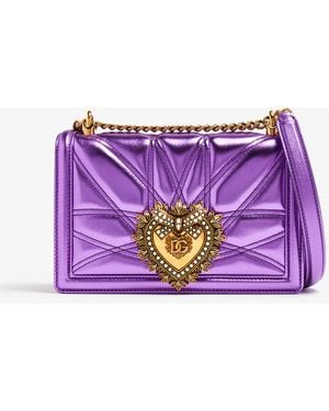 Dolce & Gabbana Medium Devotion Bag - Purple