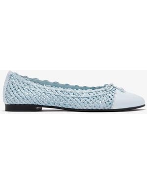 Tory Burch Cap-Toe Ballerinas - White