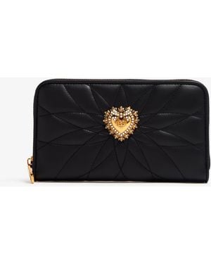 Dolce & Gabbana Devotion Zip-Around Wallet - Black