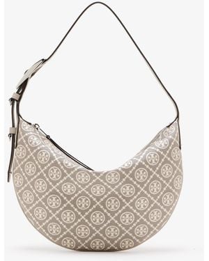 Tory Burch T Monogram Utility Small Balloon Bag - White