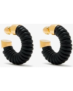 Alaïa Bobine Hoop Earrings - Black