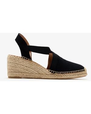 Luna Lucia Wedge Espadrilles - Black