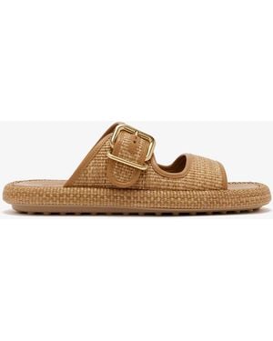 Tod's Raffia Sandals - White