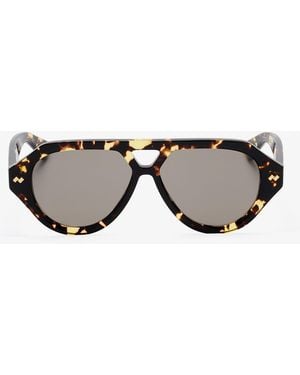 Bottega Veneta Dizzy Aviator Sunglasses - Brown