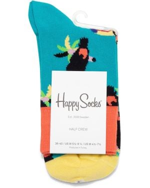 Happy Socks Toucan 1/2 Crew Socks - Blue