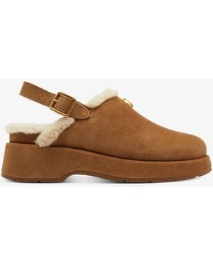 COACH Sculpted C Platform Clogs - Brown