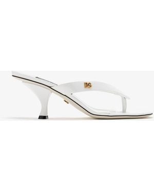 Dolce & Gabbana Dg Thong Sandals - White