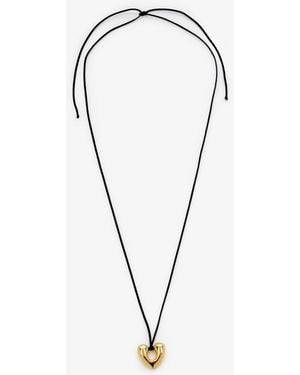 Annika Inez Small Open Heart Pendant Necklace - White