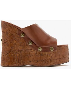 Naked Wolfe Tulip Wedge Sandals - Brown