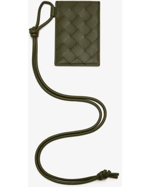 Bottega Veneta Intrecciato Badge Holder - Green