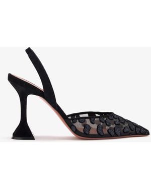 AMINA MUADDI Holli 95 Slingback Pumps - White