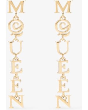 McQueen Logo Earrings - White