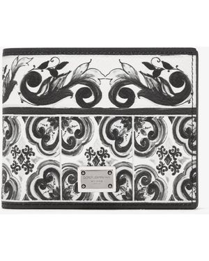 Dolce & Gabbana Majolica-Print Wallet - White