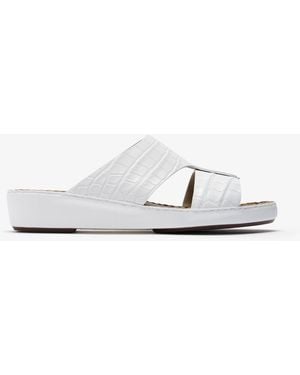 LAGGAR Drifted Belt Sandals - White