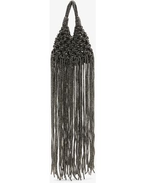HIBOURAMA Vannifique Fringe Mini Bag - White