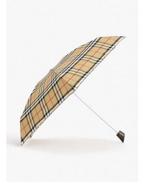 Burberry Check Folding Umbrella - White