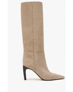 Brunello Cucinelli Monili Knee-High Boots - White