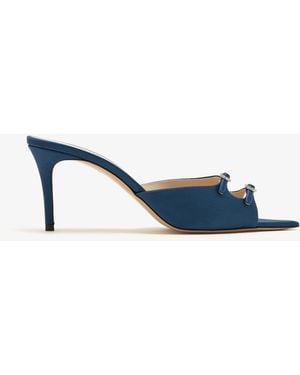 Andrea Wazen Carol 75 Mules - Blue