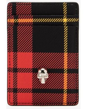 McQueen Tartan Magnet Card Holder - Red